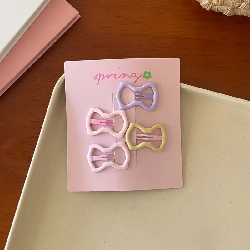 Bunte Mini-Haarklammern, 4er-Set