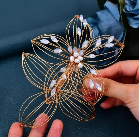 Durchbrochener Blatt-Haarkamm für Hochzeiten