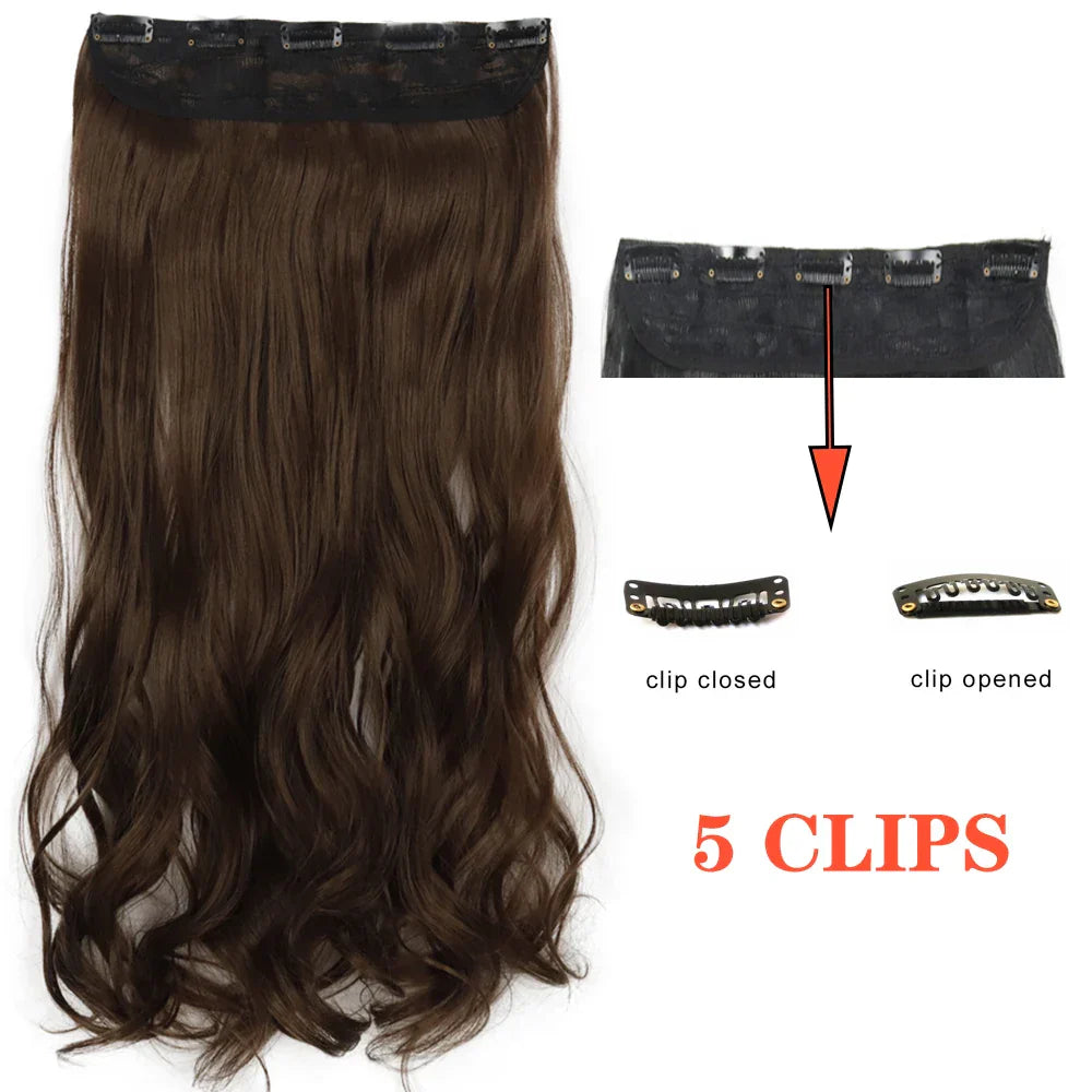 Clip-In Haarverlängerung, lockig, 5-teilig