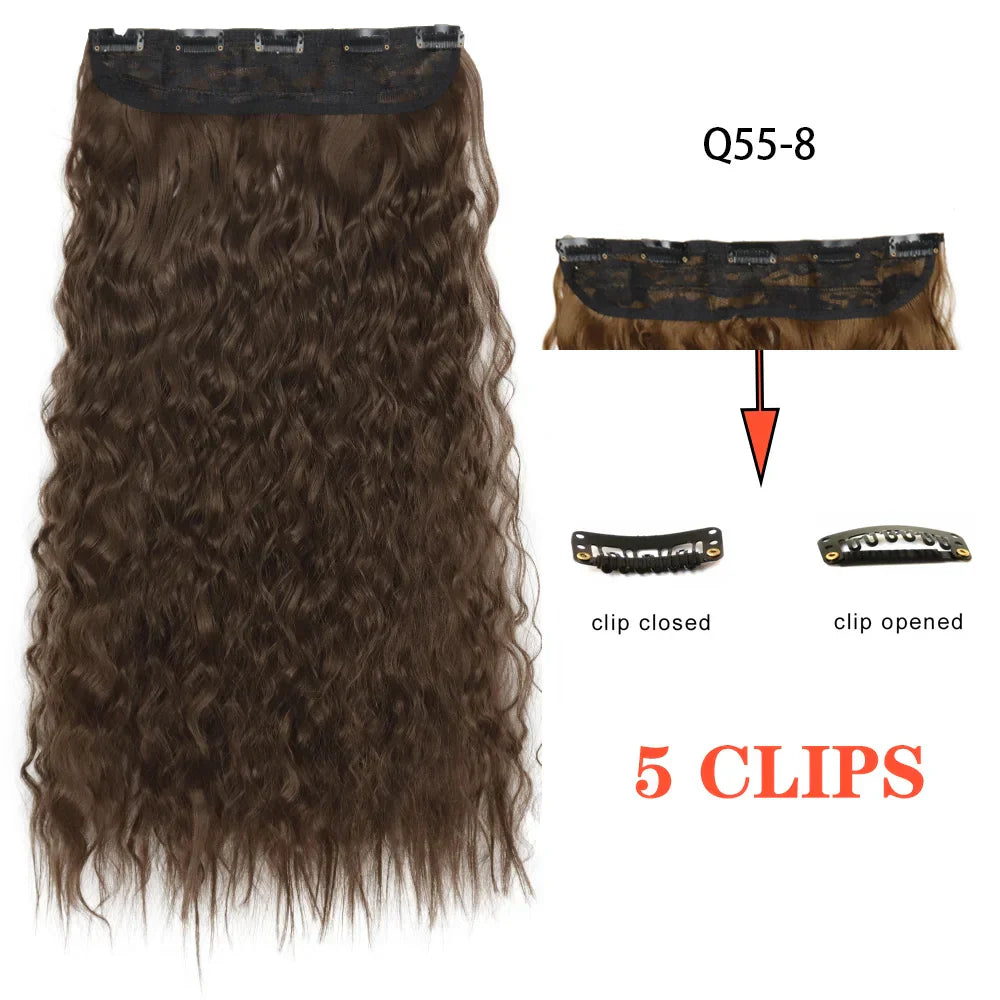 Clip-In Haarverlängerung, lockig, 5-teilig