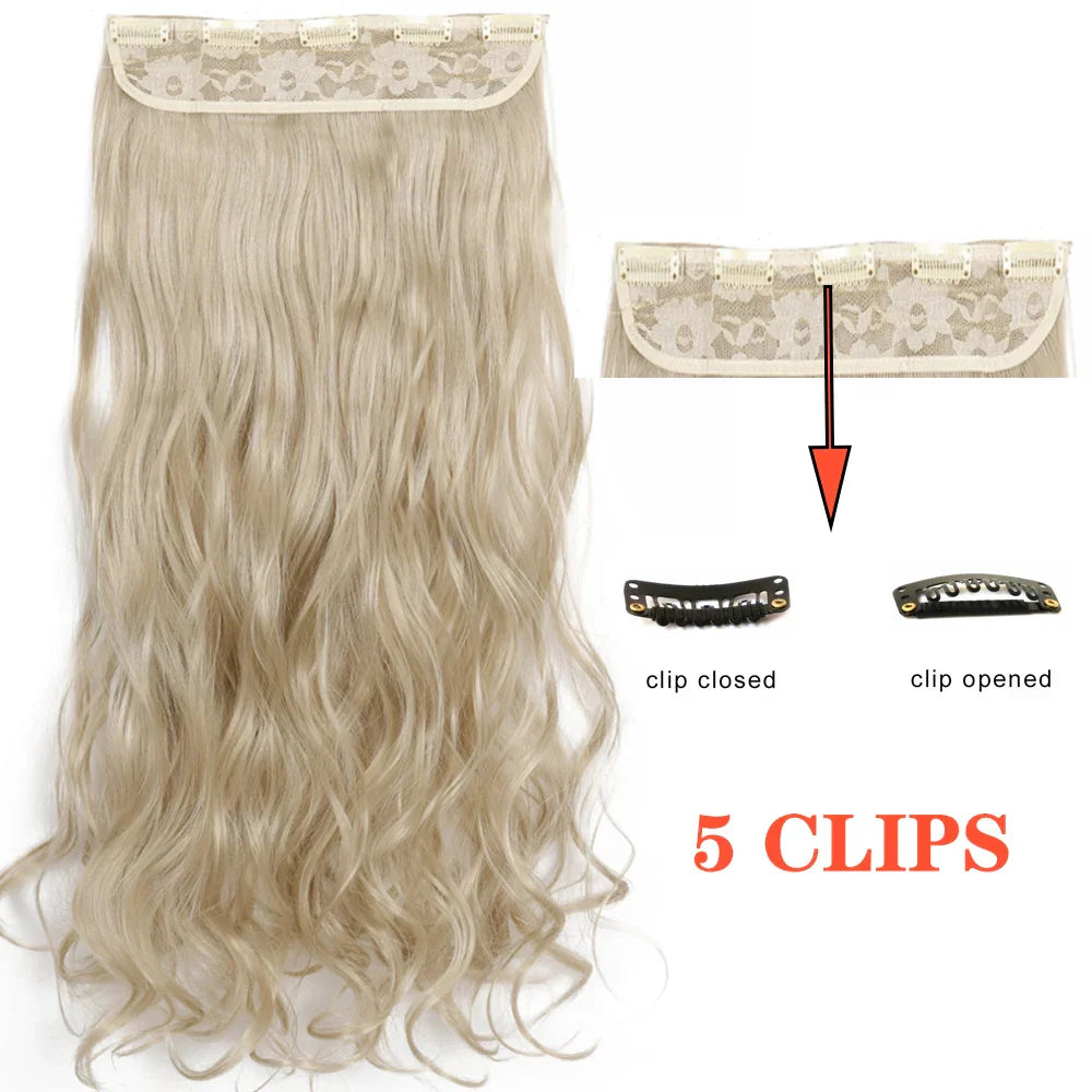 Clip-In Haarverlängerung, lockig, 5-teilig
