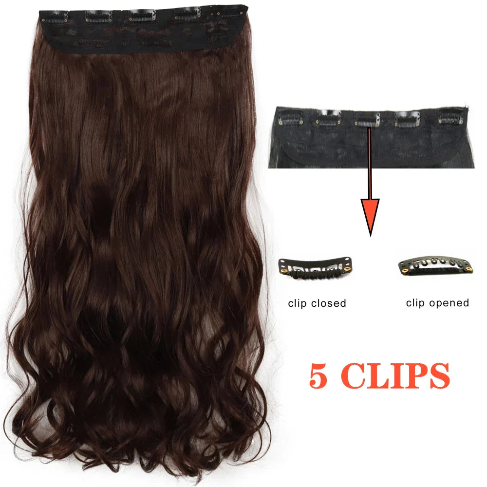 Clip-In Haarverlängerung, lockig, 5-teilig