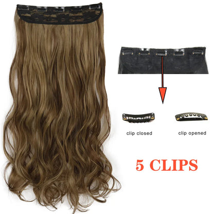 Clip-In Haarverlängerung, lockig, 5-teilig