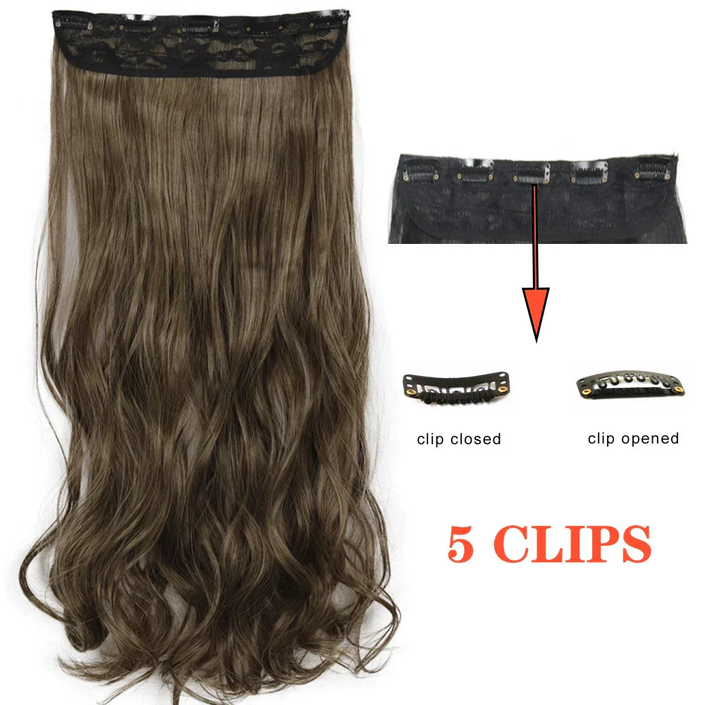 Clip-In Haarverlängerung, lockig, 5-teilig