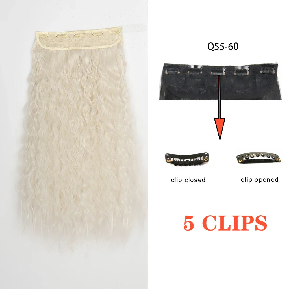 Clip-In Haarverlängerung, lockig, 5-teilig