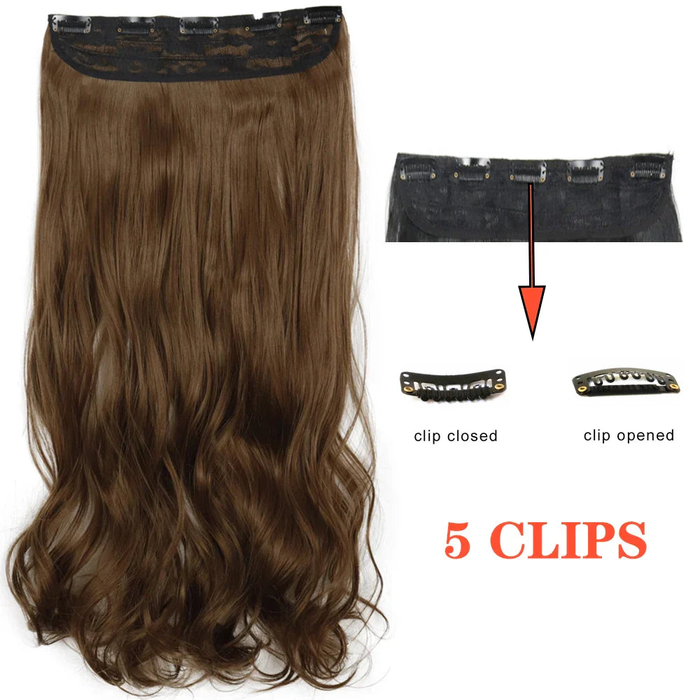 Clip-In Haarverlängerung, lockig, 5-teilig