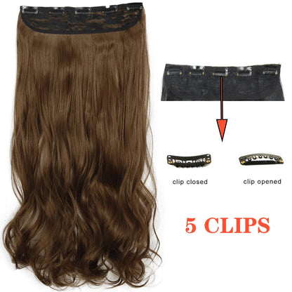 Clip-In Haarverlängerung, lockig, 5-teilig