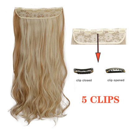 Clip-In Haarverlängerung, lockig, 5-teilig