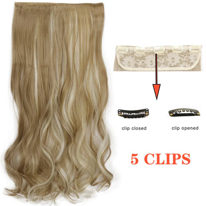 Clip-In Haarverlängerung, lockig, 5-teilig – Produktfoto 11