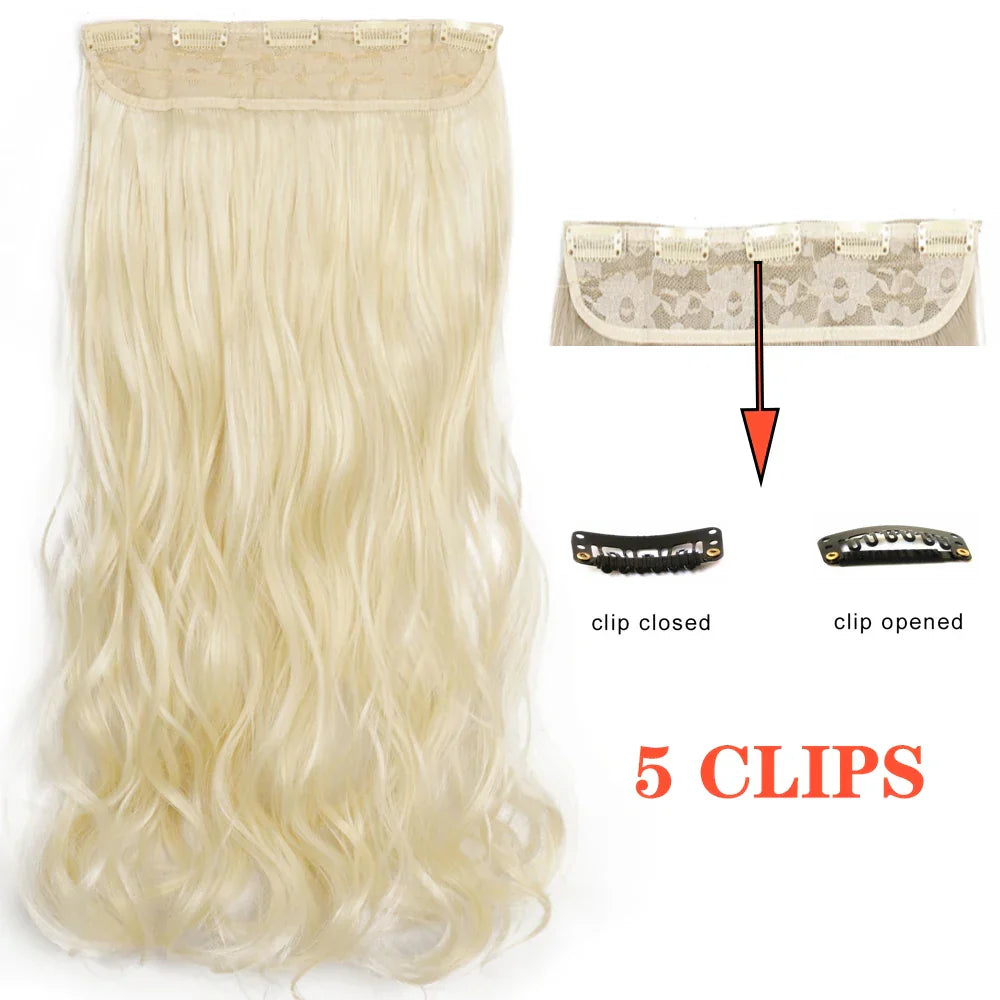 Clip-In Haarverlängerung, lockig, 5-teilig