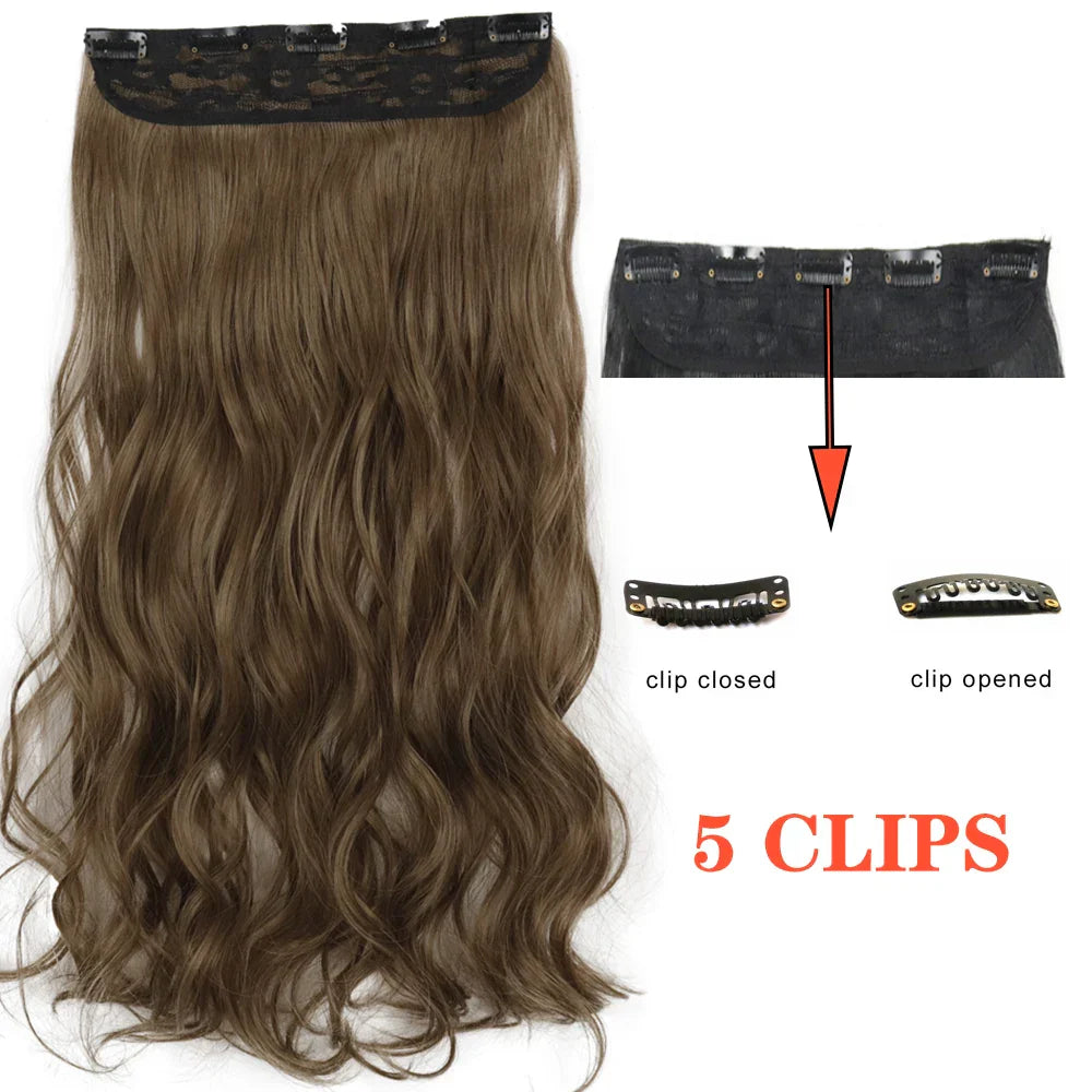 Clip-In Haarverlängerung, lockig, 5-teilig