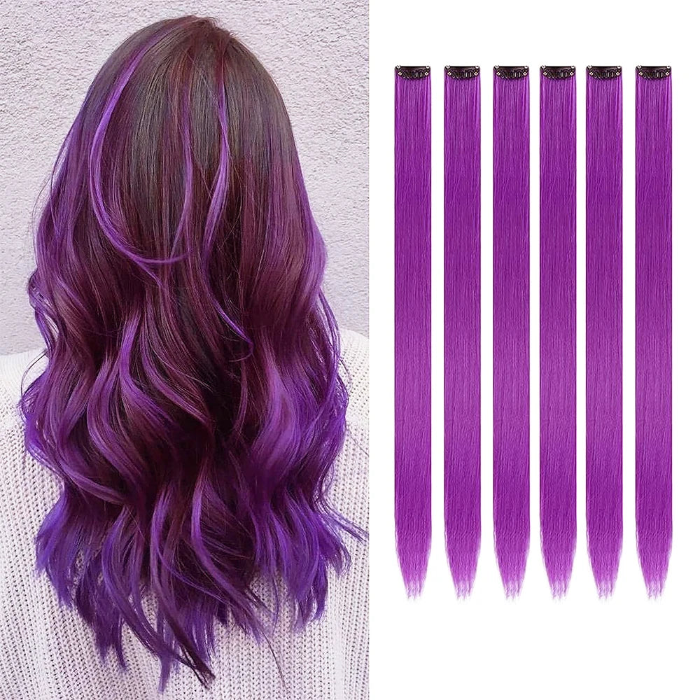 Clip-Extensions, bunte Party-Highlights, 22 Zoll