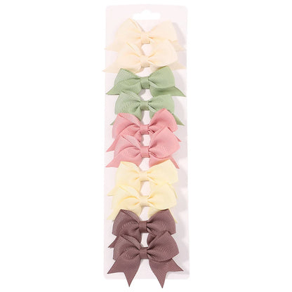 Schleifen-Haarklammern für Mädchen, 10er-Set