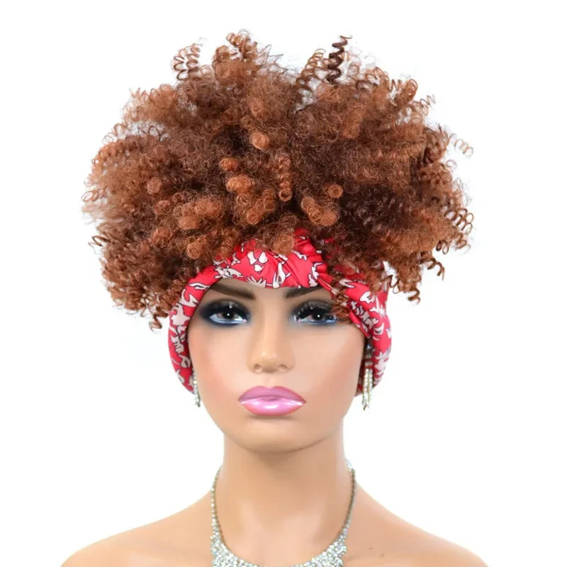 Curly Headband-Perücke, kurz & lockig