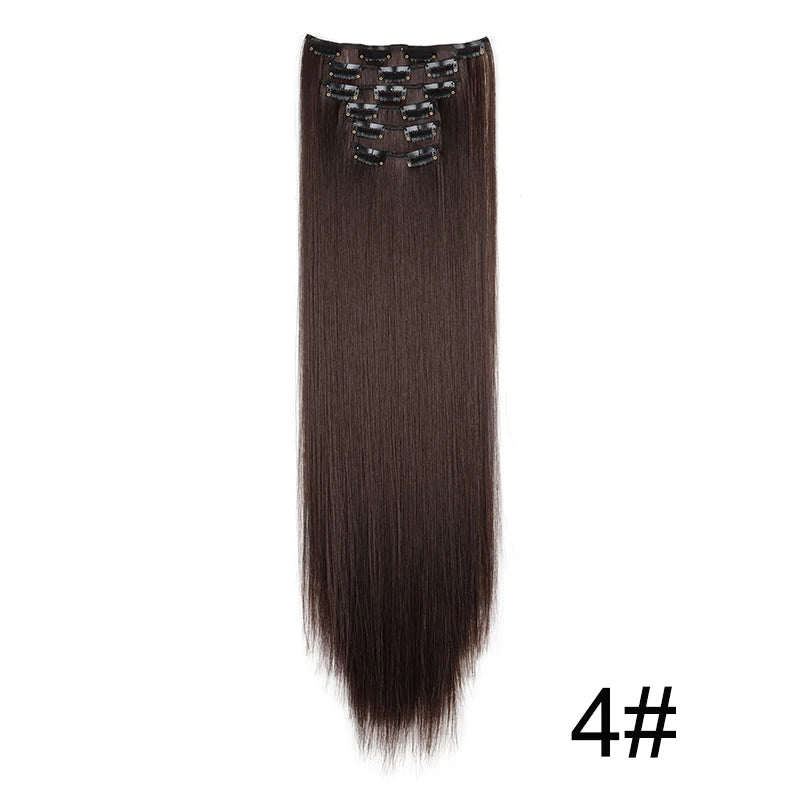 Clip-Extensions 6-teilig, glatt, Vollkopf