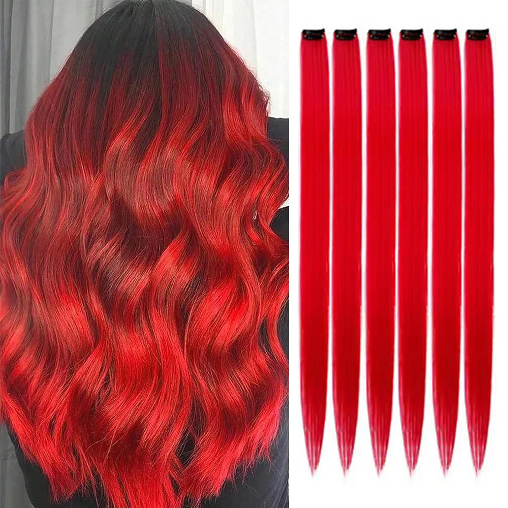 Clip-Extensions, bunte Party-Highlights, 22 Zoll