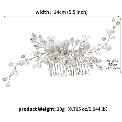 Durchbrochener Blatt-Haarkamm für Hochzeiten