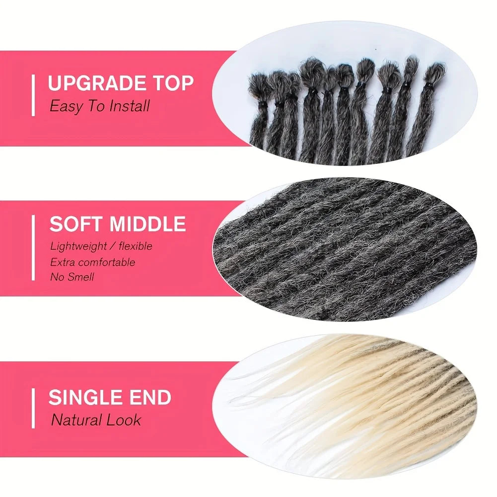 Dreadlock-Extensions, 24 Zoll, handgefertigt – Produktfoto 2