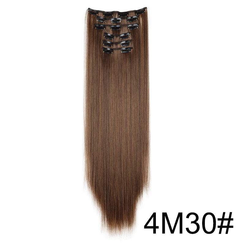 Clip-Extensions 6-teilig, glatt, Vollkopf