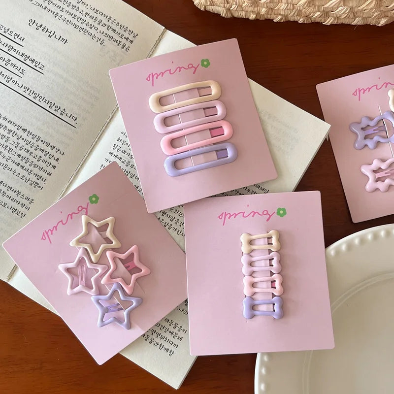 Bunte Mini-Haarklammern, 4er-Set