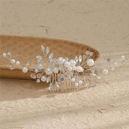 Durchbrochener Blatt-Haarkamm für Hochzeiten