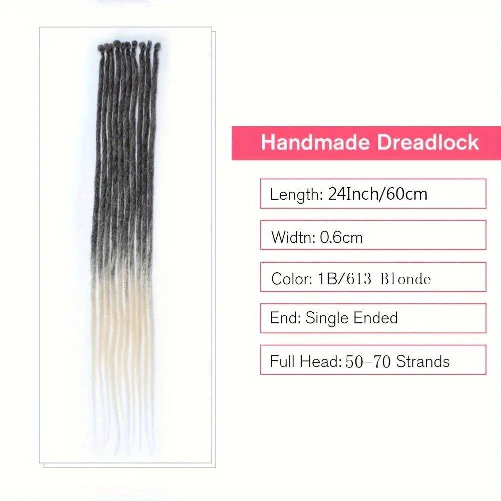 Dreadlock-Extensions, 24 Zoll, handgefertigt – Produktfoto 4