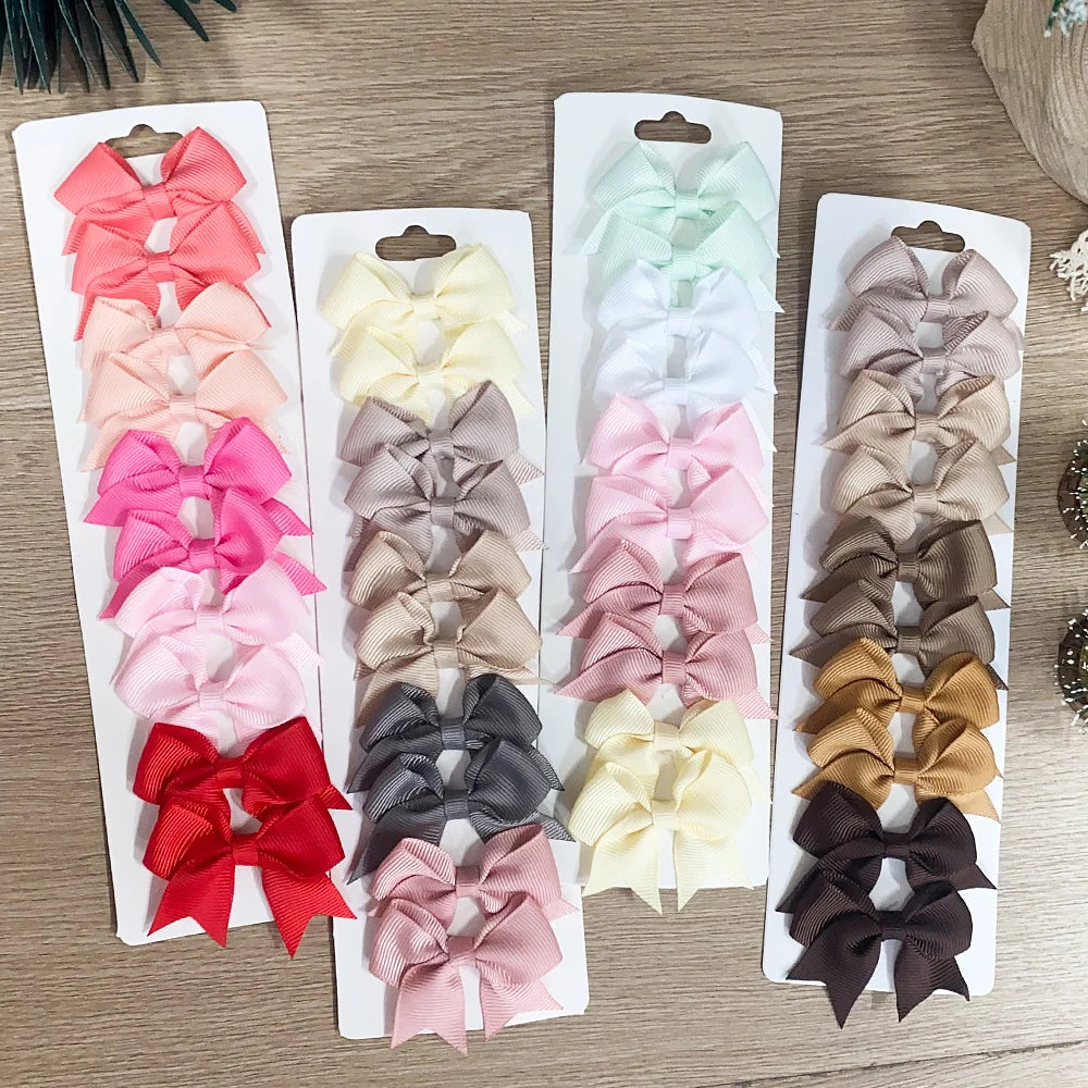 Schleifen-Haarklammern für Mädchen, 10er-Set