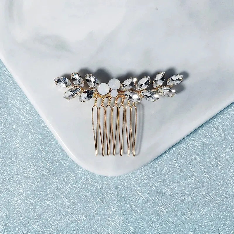 Kristall-Perlen-Braut-Haarkamm