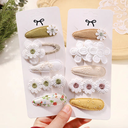 Kinder-Haarklammern Blumen & Schmetterling, Set