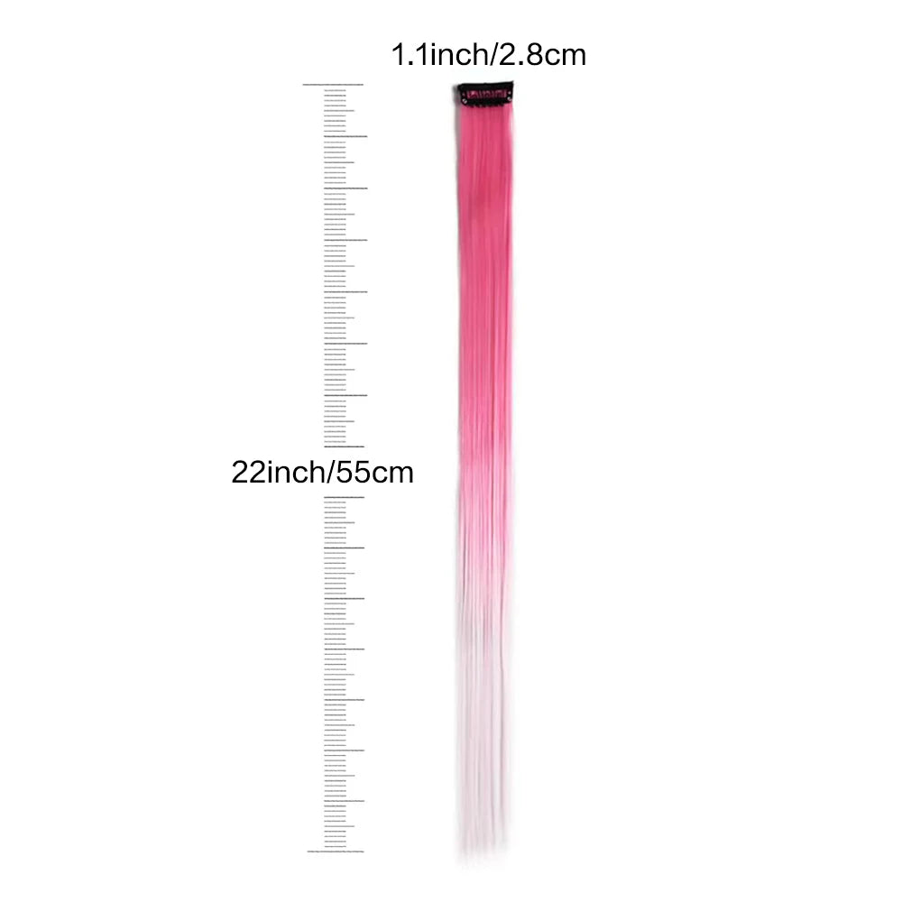 Clip-Extensions, bunte Party-Highlights, 22 Zoll