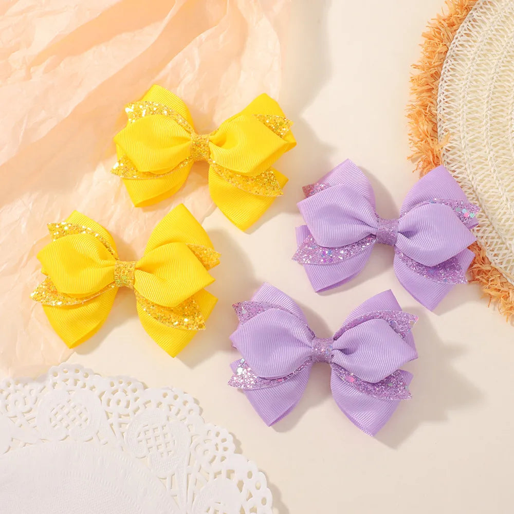 Schleifen-Haarklammern für Kinder, 2-4er-Set