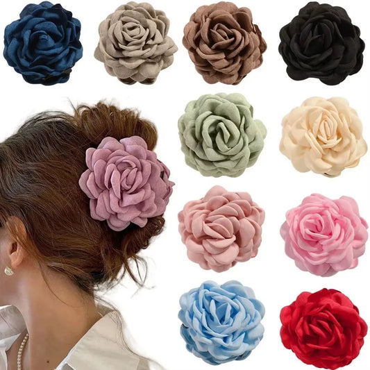 Baumwollstoff-Rosen-Klammer, 16 Farben