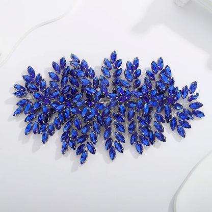 Grüner Strass-Haarkamm-Tiara