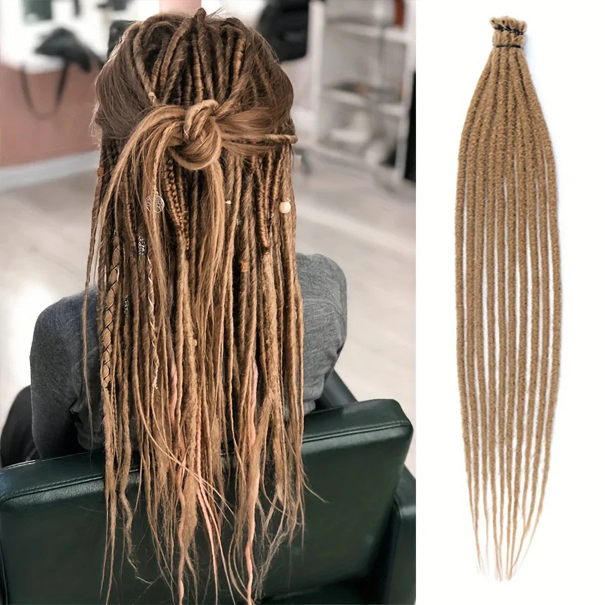 Dreadlock-Extensions, 24 Zoll, handgefertigt – Produktfoto 14