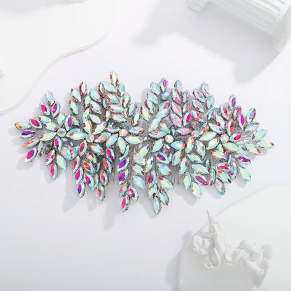 Grüner Strass-Haarkamm-Tiara