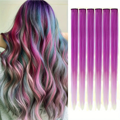 Clip-Extensions, bunte Party-Highlights, 22 Zoll