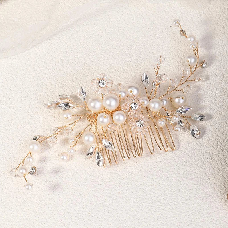 Durchbrochener Blatt-Haarkamm für Hochzeiten