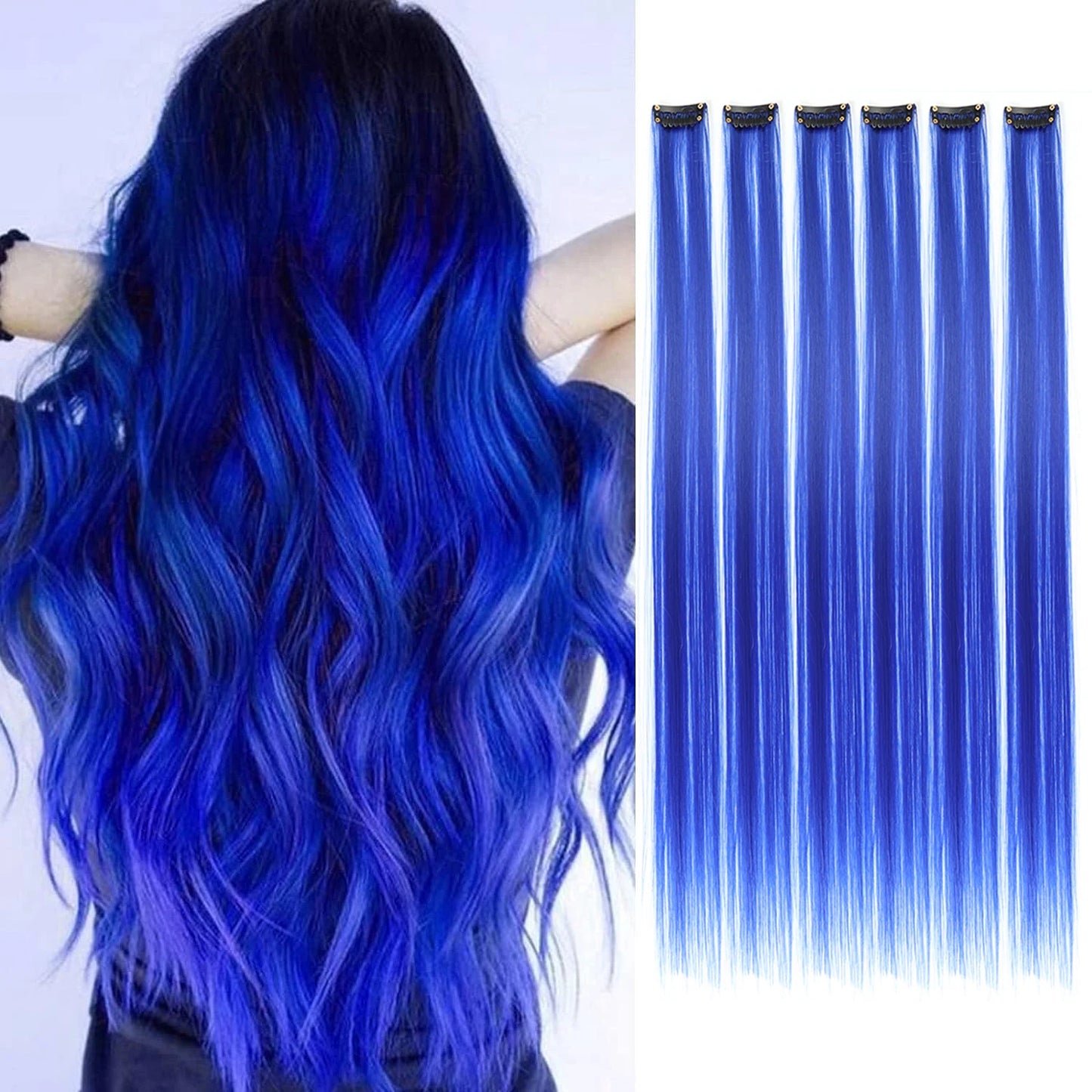 Clip-Extensions, bunte Party-Highlights, 22 Zoll