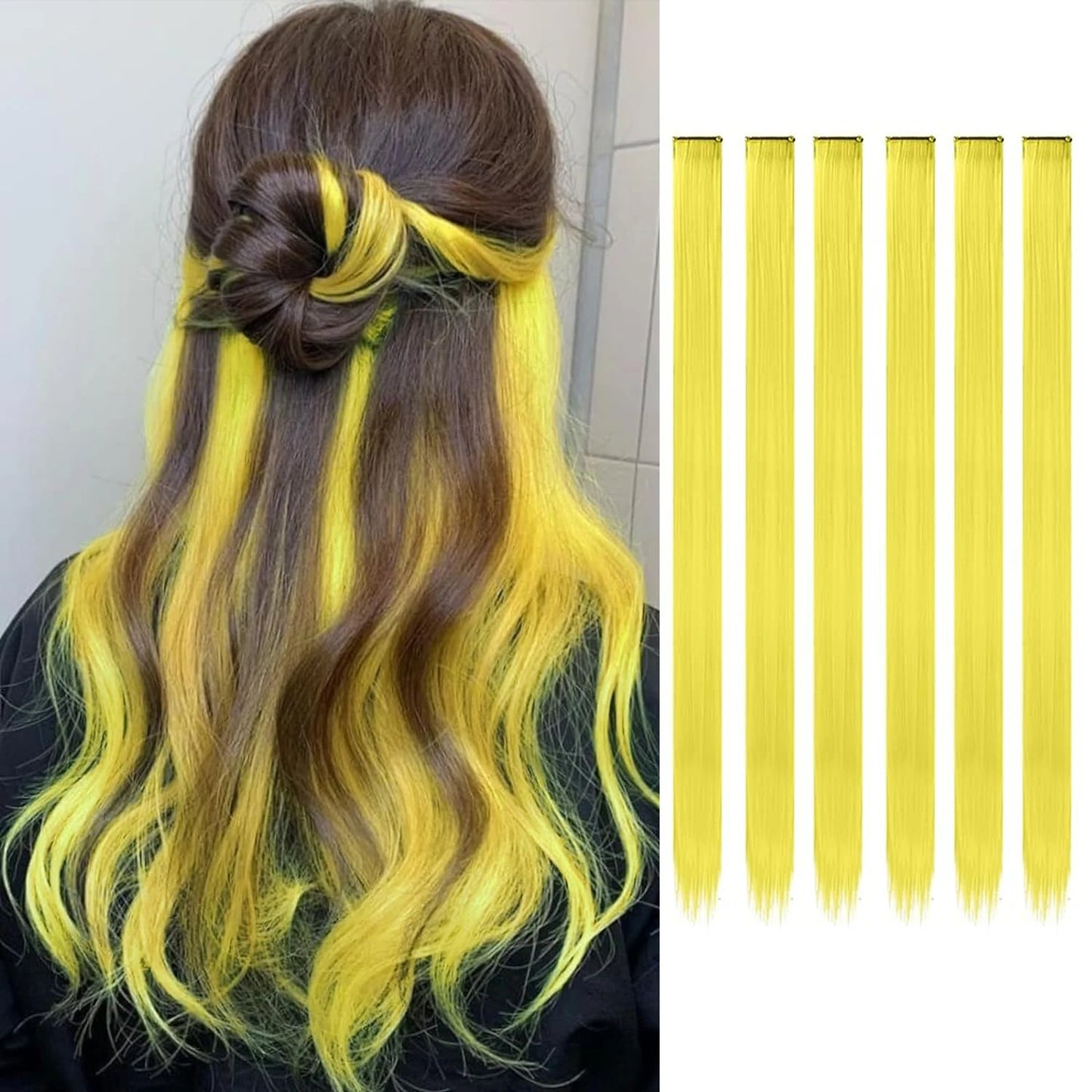 Clip-Extensions, bunte Party-Highlights, 22 Zoll