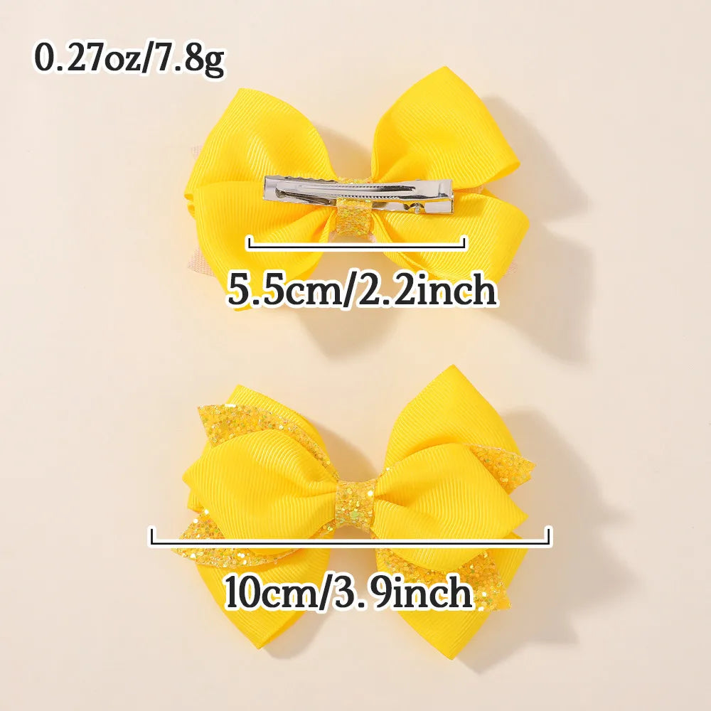 Schleifen-Haarklammern für Kinder, 2-4er-Set