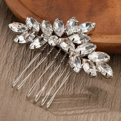 Kristall-Perlen-Braut-Haarkamm