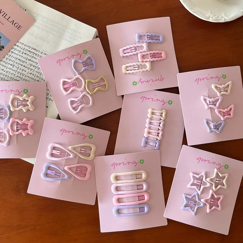 Bunte Mini-Haarklammern, 4er-Set