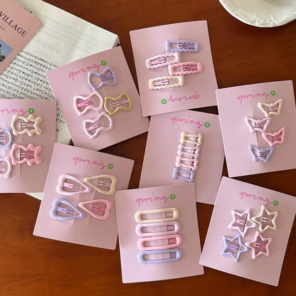Bunte Mini-Haarklammern, 4er-Set