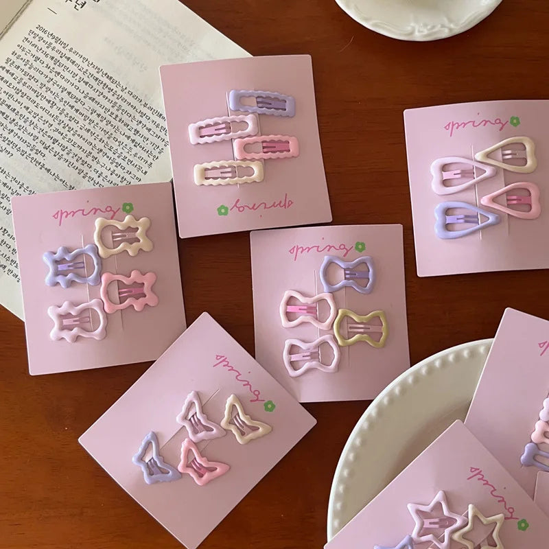 Bunte Mini-Haarklammern, 4er-Set