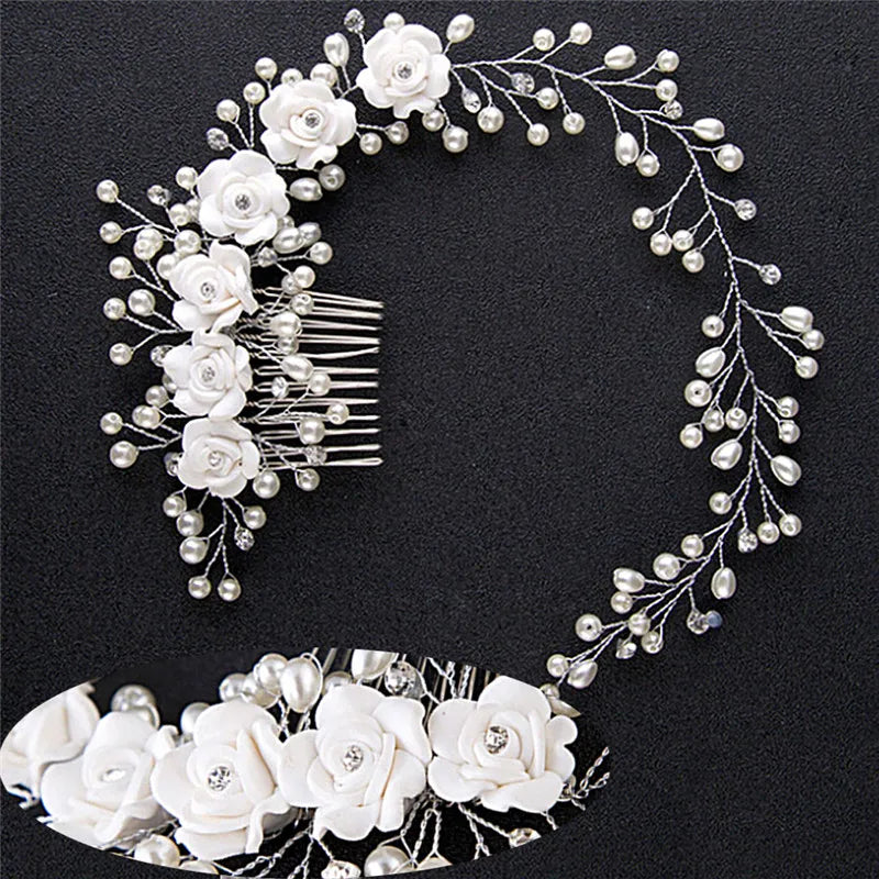 Eleganter Perlen-Haarkamm für Hochzeiten