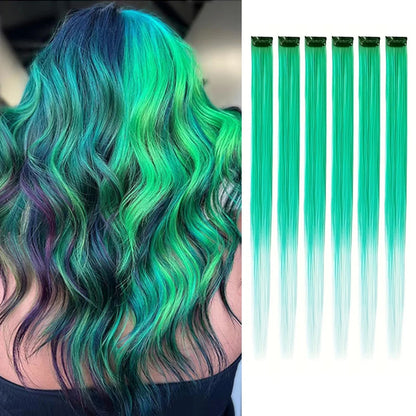 Clip-Extensions, bunte Party-Highlights, 22 Zoll