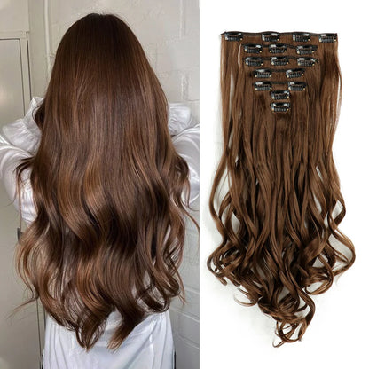 Clip-Extensions 7-teilig, lockig & gewellt, 22 Zoll