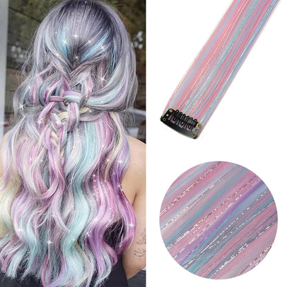 Clip-Extensions, bunte Party-Highlights, 22 Zoll