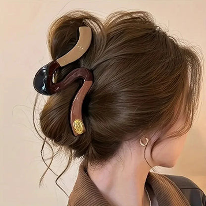 4er-Set Haarkrallen, Wave-Design