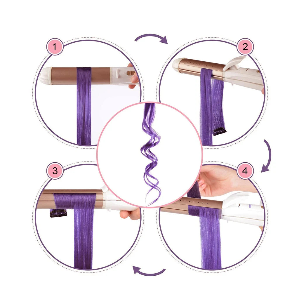 Clip-Extensions, bunte Party-Highlights, 22 Zoll